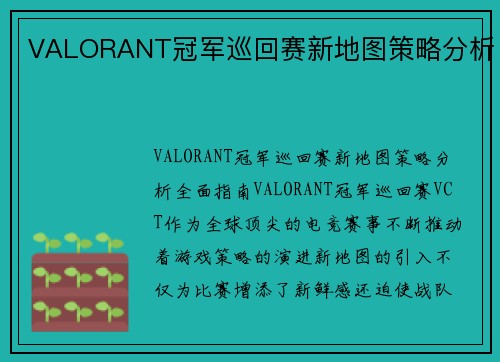 VALORANT冠军巡回赛新地图策略分析